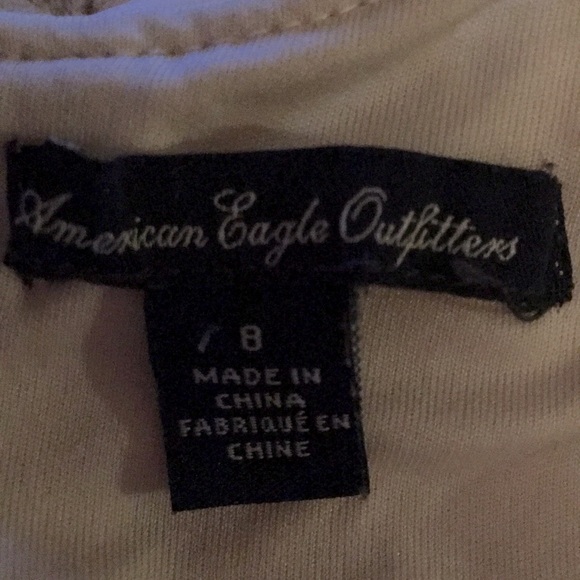 American Eagle Lined White Lace Back Cut Out Dress - Picture 9 of 10